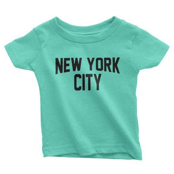 New York City Toddler T-Shirt Screenprinted Mint Green Baby Lennon Tee 2t