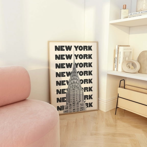New York City Travel Black And White Neutral NYC Exhibition Art Trendy Wall Decor, Unframed Paper Poster 8x10in