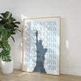 thumbnail image 1 of New York City Travel Print, Art, Blue Ny Travel Exhibition Print, Trendy Wall Print Usa Poster, Nyc Preppy Dorm Room Decor Wall Art, Modern Wall Decor, 16x24 UNFRAMED, 1 of 2