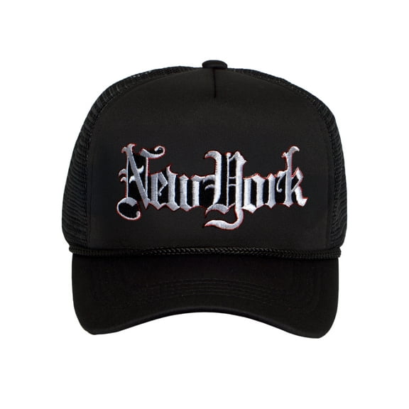 New York City Trucker Hat – Old English Snapback Streetwear Cap Hat for Men & Women, New York