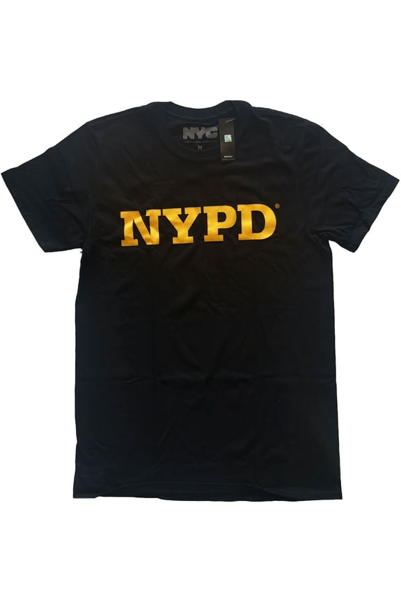 New York City Unisex T-Shirt NYPD Text Logo (Large)