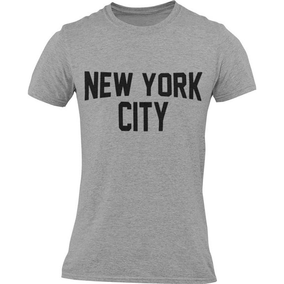New York City Unisex T-Shirt Screenprinted Gray Lennon Tee L