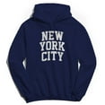 thumbnail image 1 of New York City V1 Graphic Navy Men's Cotton Pullover Hoodie, 1 of 1