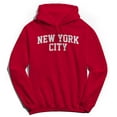 thumbnail image 1 of New York City V2 Graphic Red Men's Cotton Pullover Hoodie, 1 of 1