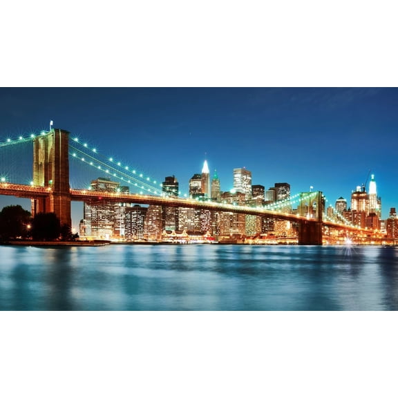 New York City Wall Art NYC Manhattan Skyline Picture Empire State Scene Wrapped Canvas Art For Bedroom Livingroom Decoration Print Ready to Hang
