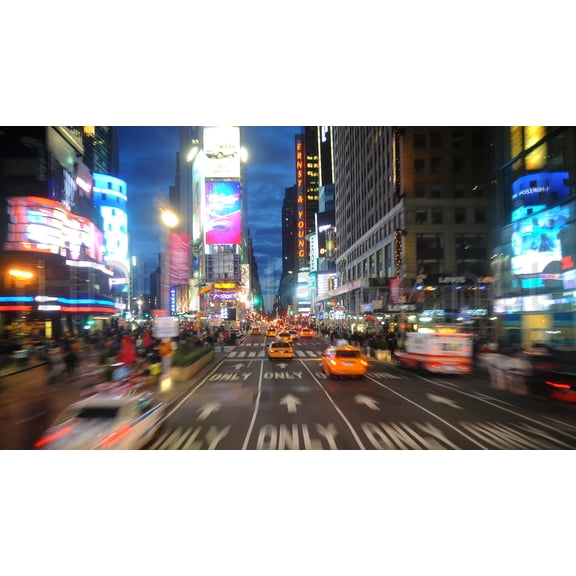 New York City Wall Art Times Square Manhattan Skyline Picture Empire State Scene Wrapped Canvas Art For Bedroom Livingroom Decoration Print Ready to Hang