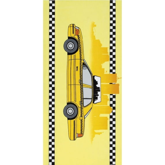 New York City Yellow Cab NYC Taxi Beach Towel 30 x 60 inches 100% Cotton