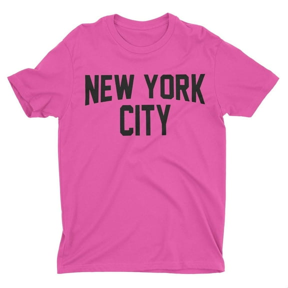 New York City Youth T-Shirt Screenprinted Neon Pink Girls Lennon Tee XS