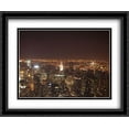 thumbnail image 1 of New York City at Night 2x Matted 34x28 Large Black Ornate Framed Art Print by The Cityscape Art Print Series, 1 of 2