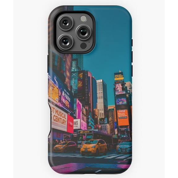 New York City with Lights Color Art Phone Case for iPhone 16 15 14 13 12 11 Pro Max