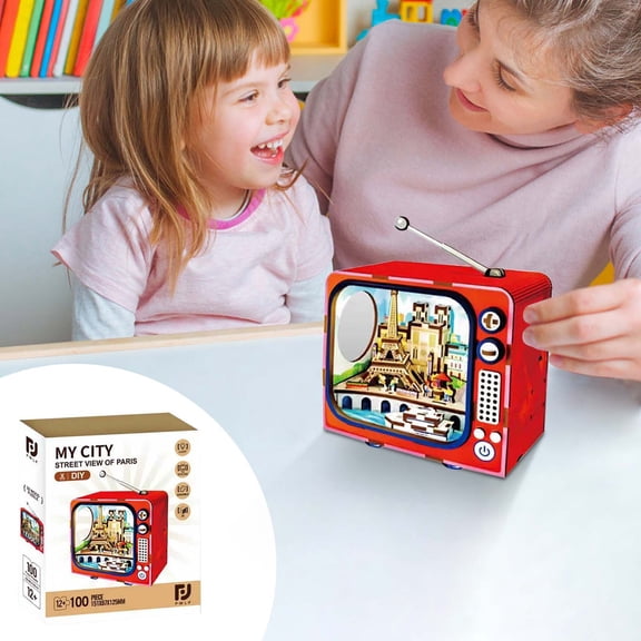 New York CityVision 3D Build Wooden Puzzle,DIY Model Craft Kit for Adults,Creative Building Set Home Decor Gift