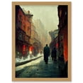 thumbnail image 1 of New York Cityscape Moody Snow Winter Artwork Framed Wall Art Print A4, 1 of 4