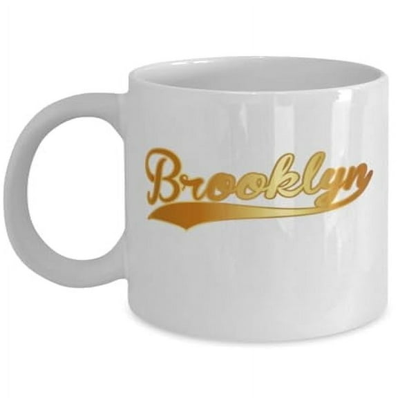 New York 11 oz Coffee Mug - Brooklyn City Gift White Ceramic
