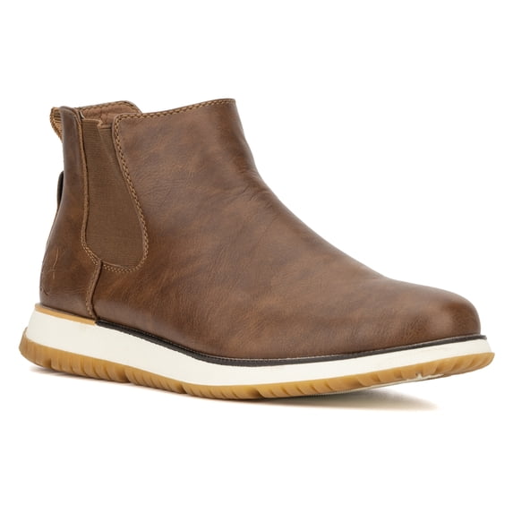New York & Company Men's Parker Chelsea Boot, Ankle High, Mesh Lining, Brown, Size: 10