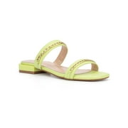 New York & Company Womens Becki Slip On Flat Slide Sandals
