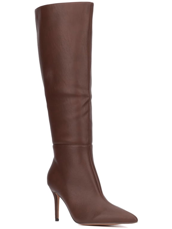 Womens Mae Faux Leather Tall Knee-High Boots