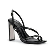 New York & Company Womens Patent Open Toe Slingback Sandals