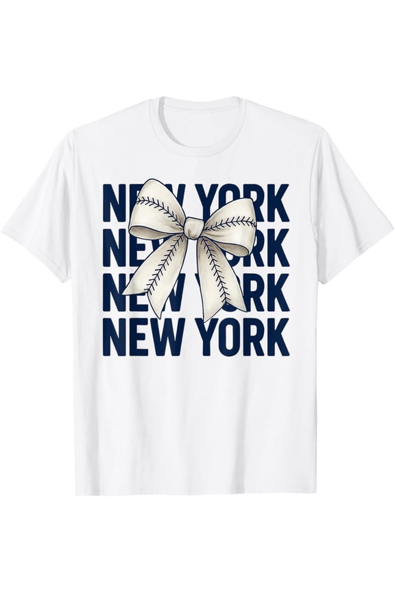 New York Coquette Bow vintage Gifts Design New York T-Shirt