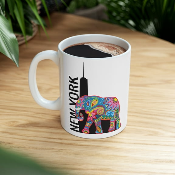 New York - Custom Designed - Left Hand Ceramic Mug 11oz