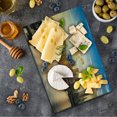 thumbnail image 1 of New York Cutting Board, Cityscape of Brooklyn Bridge and Manhattan River Center of Culture Photo, Decorative Tempered Glass Cutting and Serving Board, Small Size, Multicolor, by Ambesonne, 1 of 1