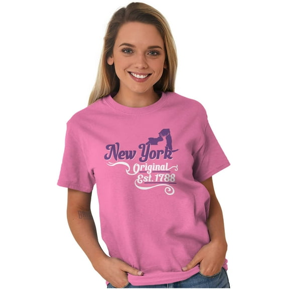 New York Deer State Shape Filagree NY Women's Plus Size Graphic Tee Brisco Brands 3X