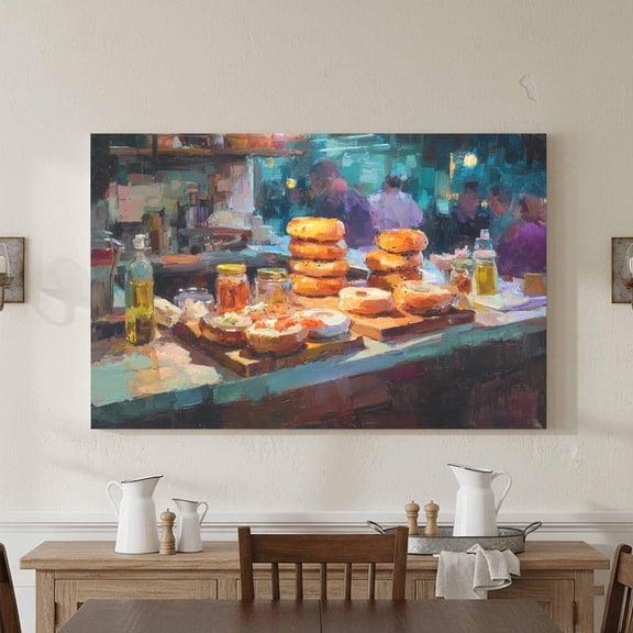 New York Deli Counter Print Impressionist Food Art, Unframed Paper Print