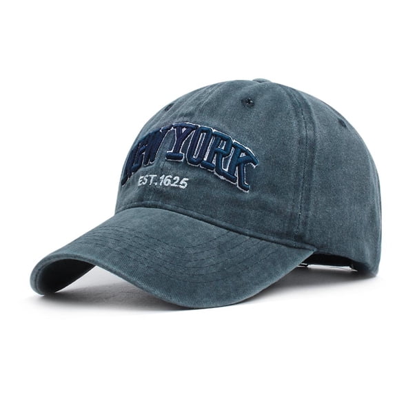 New York Embroidered Baseball Cap Vintage Dad Hat EST 1625 Unisex Adjustable Cotton Sun Hat Black Navy