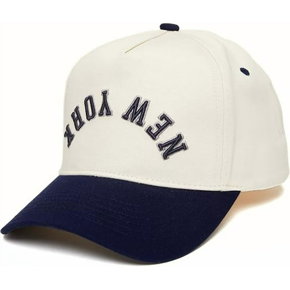 New York Embroidered Hat, Adjustable Baseball Cap with Classic Arched Lettering, Stylish Unisex Cap for Casual Wear, Sports, Travel, Concerts and Daily Outfits, Comfortable Curved Brim Hat Gift Idea