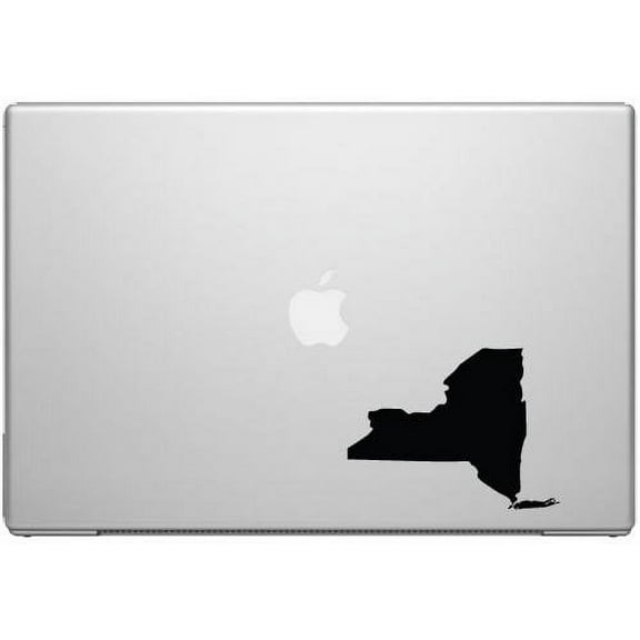 New York Empire State Big Apple Pride Decal Sticker - Black 5" Vinyl Decal for Cars, Macbooks, and Other Laptops