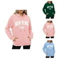 thumbnail image 1 of New York Empire State Hoodies for Women Fall Winter Long Sleeve Hooded Sweatshirt with Pockets Pullover Tops, 1 of 6