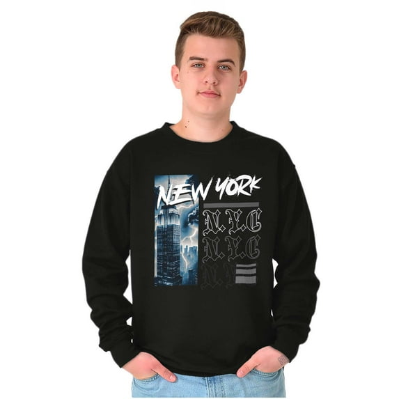 New York Empire State Lightning Sweatshirt for Men or Women Brisco Brands S