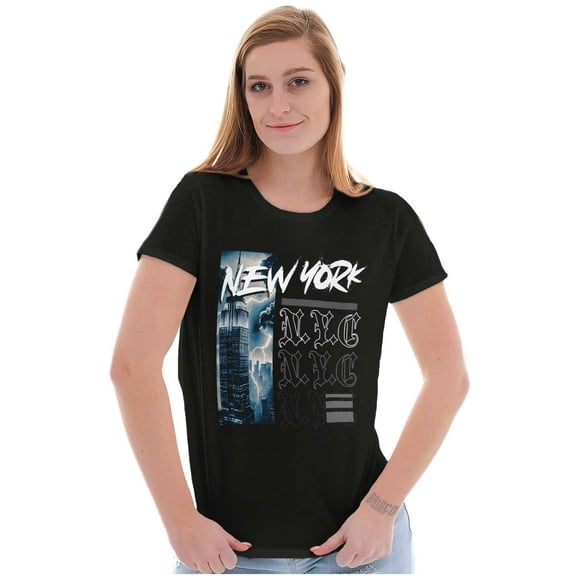 New York Empire State Lightning Womens Slim Fit Graphic Tee Brisco Brands S