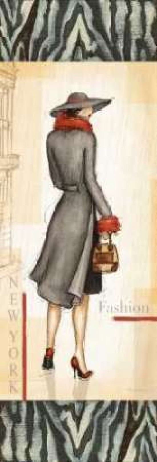 New York Fashion Canvas Art - Andrea Laliberte (8 x 24)