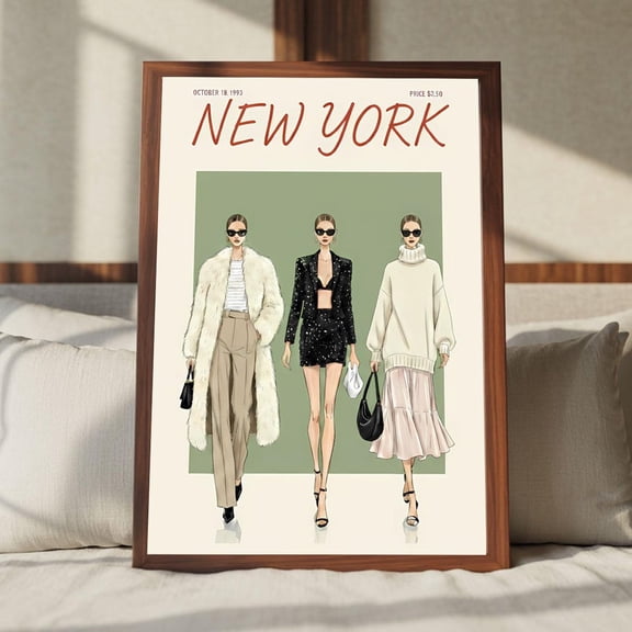 New York Fashion Modern Runway Editorial Decor Unframed Paper Print