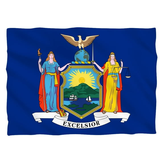 New York Flag (Front Back Print) Pillow Case