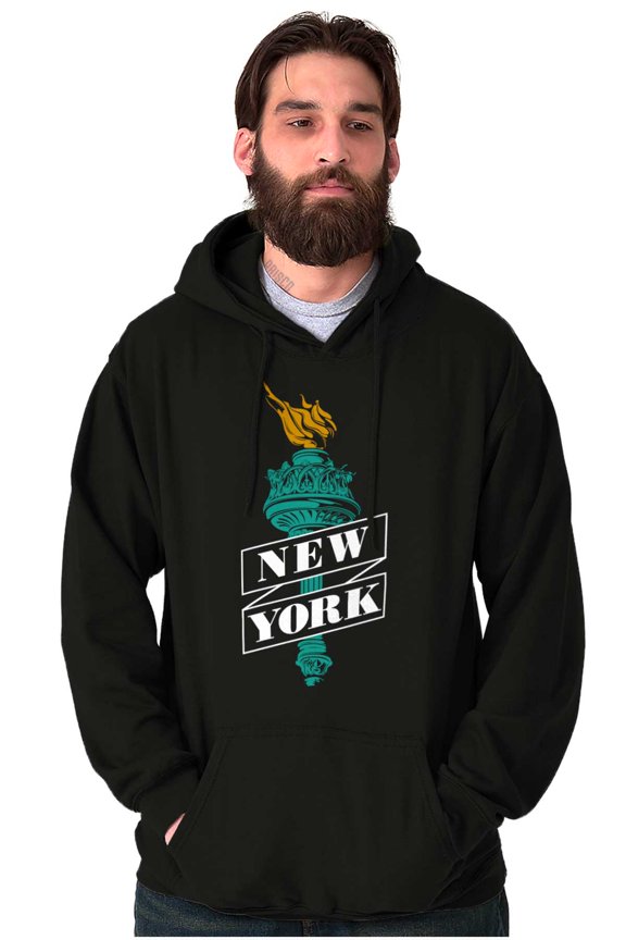 New York Flame of Liberty NYC Pride Hoodie Sweatshirt Women Men Brisco Brands L
