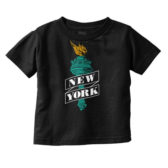 New York Flame of Liberty NYC Pride Toddler Boy Girl T Shirt Infant Toddler Brisco Brands 2T