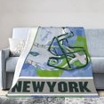 thumbnail image 1 of New York Flannel Throw Blanket ，Football Style Pride Paint Travel Blanket Gifts for Men Women Boy Decor Sofa Bed 40"x50", 1 of 6