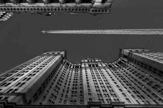 New York - Flight Over Manhattan Canvas Art - Michael Jurek (12 x 18)
