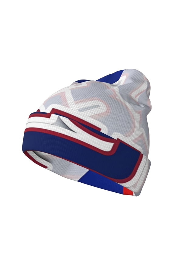 New York Football Team Print Knitted Hat Soft Stretch Winter Cuff Beanie City Classic Hat for Men Women Game Fans Gifts