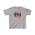 thumbnail image 1 of New York Forever Start 5 Jalen Brunson KA. Towns, J.Hart Basketball Cartoon Kids Heavy Cotton Tee-KBNYK001B-Sport Grey-XS, 1 of 2