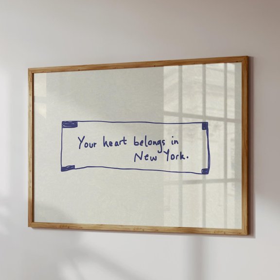 New York Fortune Cookie Print: Nyc Wall Art, Horizontal UNFRAMED PAPER POSTER, Home Decor, Vintage Gift, Living Room Dercor