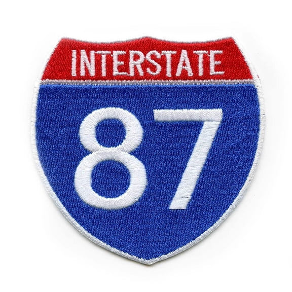 New York Freeway I-87 Sign Logo Embroidered Iron-on Patch