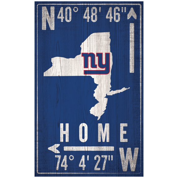 New York Giants 11" x 19" Coordinate Sign