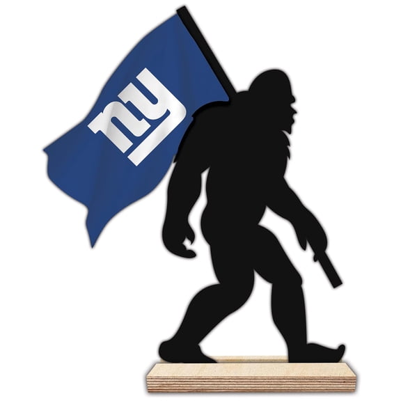 New York Giants 18'' Team Logo Bigfoot Silhouette Desktop Art