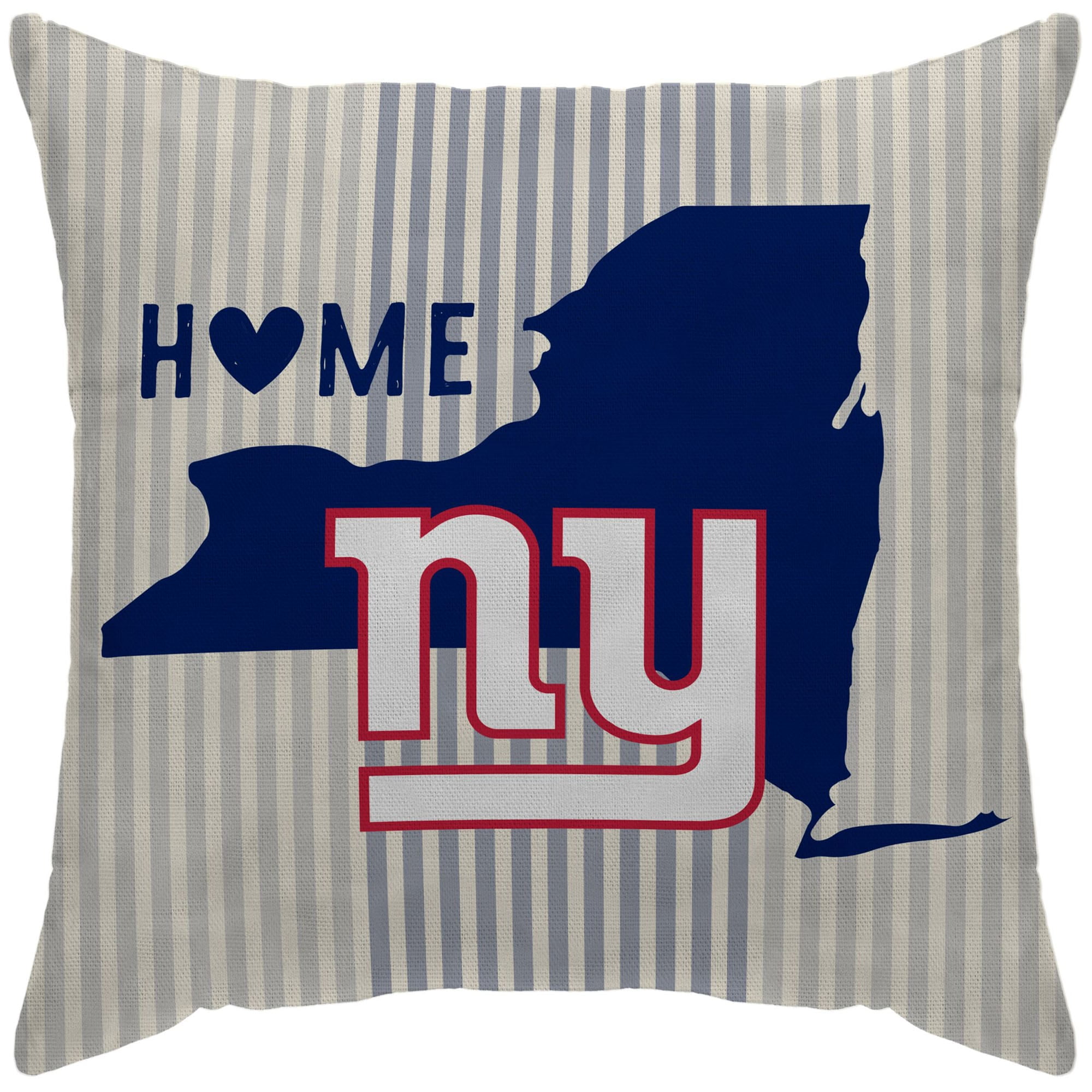 New York Giants Blue and Gray Duck Cloth Pillow
