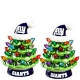 thumbnail image 1 of New York Giants 2-Pack 4" Ceramic LED Christmas Tree Set, 1 of 3