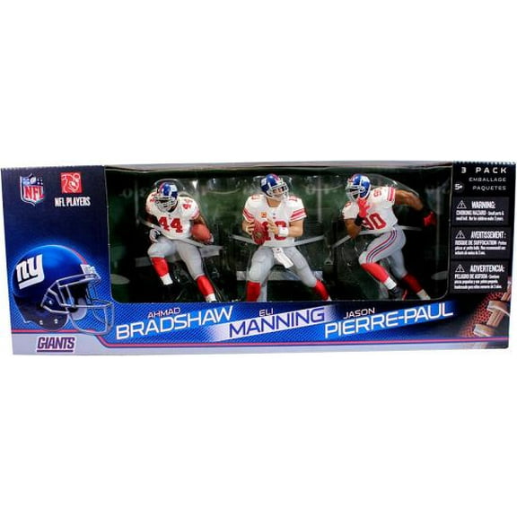 New York Giants Action Figure 3-Pack White Jerseys NFL