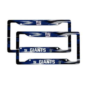 Giants Aluminum License Plate Frame Four-Hole License Plate Frame (one pair) 12 Inches x 6 Inches Sun-Proof and Rust-Free Suitable For Cars/Trucks/SUVs