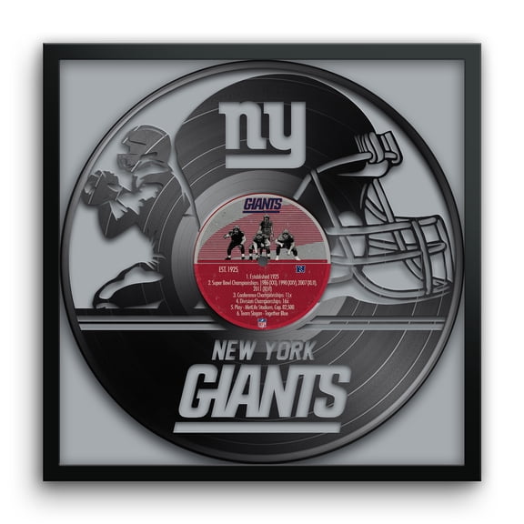 New York Giants Framed 13" x 13" Vinyl Record Art Print